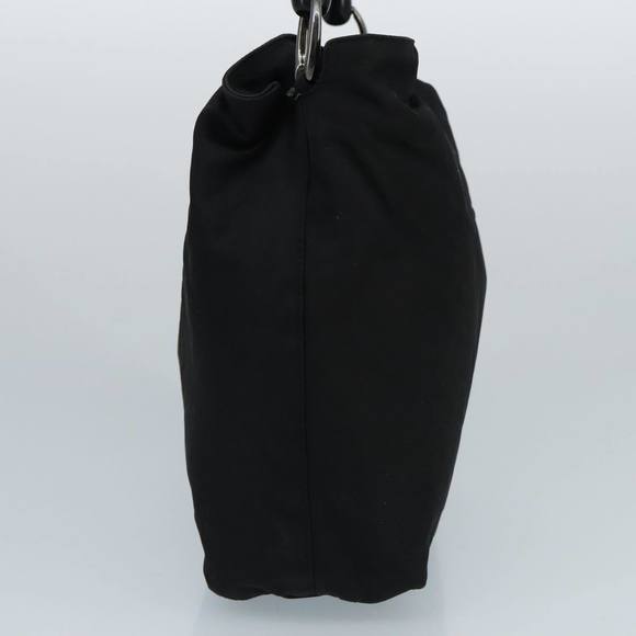 Christian Dior Maris Pearl Shoulder Bag Nylon Black Silver Auth fm4147 - Picture 4 of 16